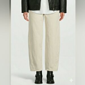 Artisy 30 Barrel Boho Stud Highrise Ecru Relaxed Fit Lagen Street Jeans New